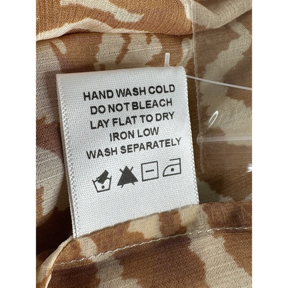 CAMILA COELHO Myla Shirt Dress‎ in Brown Zebra Size Small - Picture 14 of 14